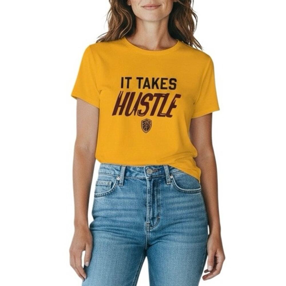Gildan Cleveland Cavs It Takes Hustle Yellow Graphic T-Shirt Mens XL